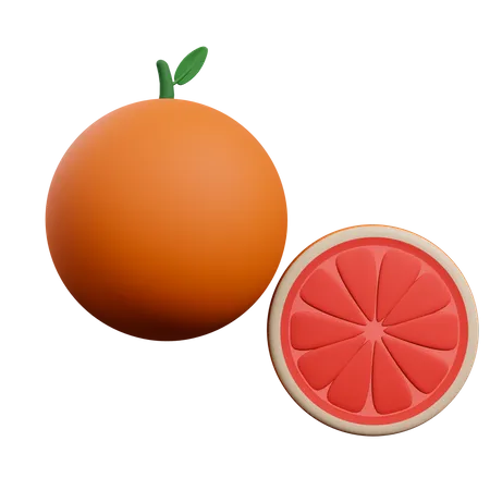 Grapefruit  3D Illustration