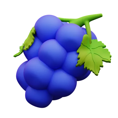 3 D Illustration Of Grapes 3D Icon