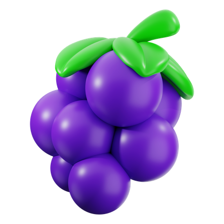 포도  3D Icon