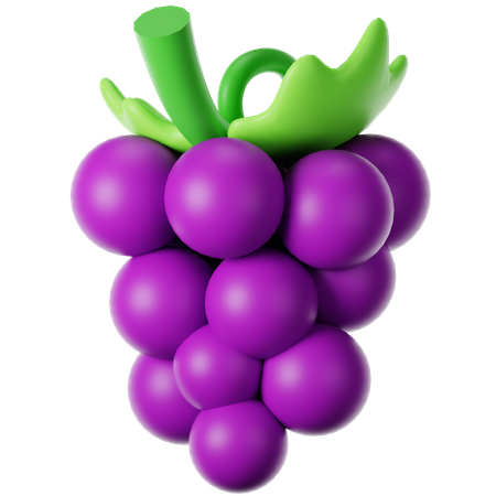 포도  3D Icon