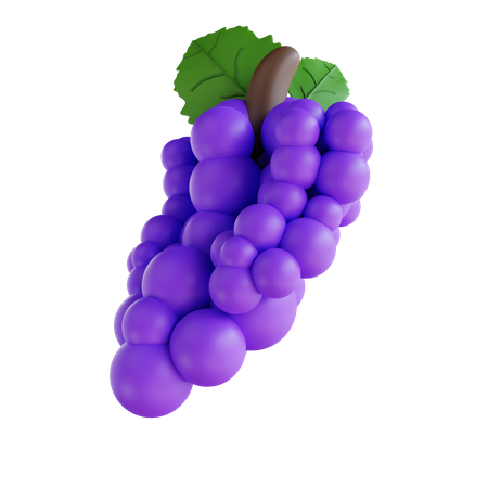 Grapes Bunch  3D Icon