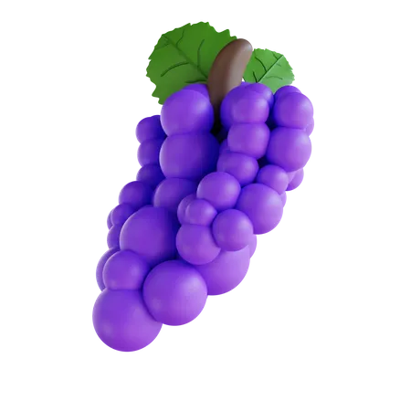 Grapes Bunch  3D Icon