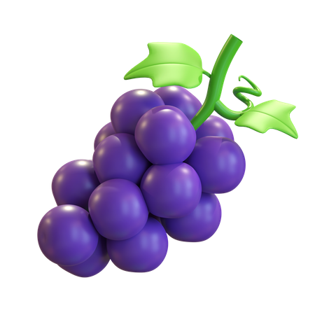 Grapes Fruit  3D Illustration