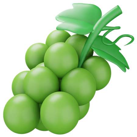 Grapes Green  3D Icon