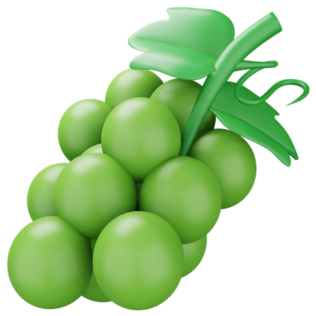 Grapes Green  3D Icon