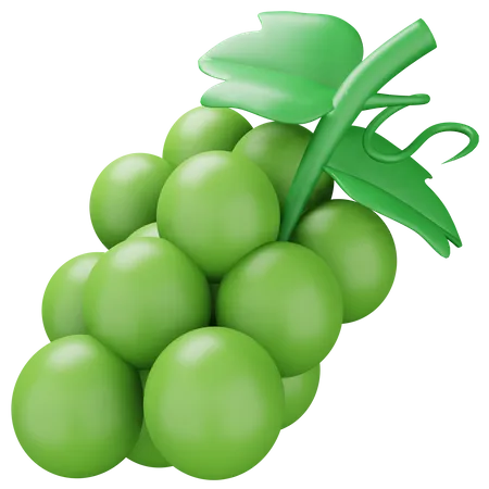 Grapes Green  3D Icon