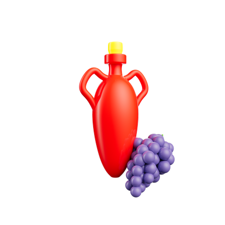 Grapes Juice 3D Icon