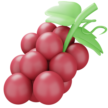 Grapes Red  3D Icon