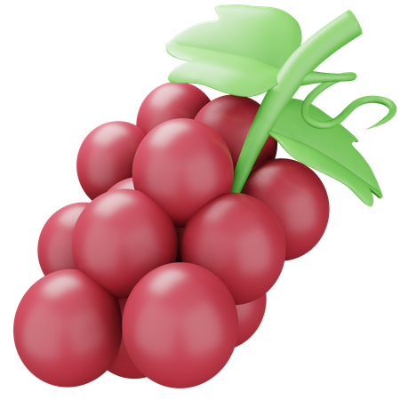 Grapes Red  3D Icon