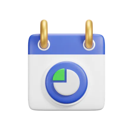 Graph Calendar  3D Icon