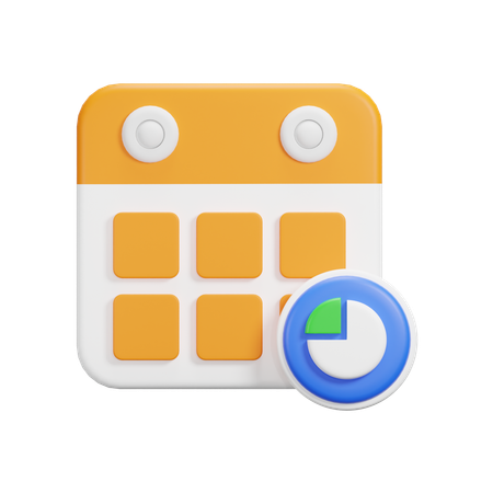 Graph Calendar  3D Icon