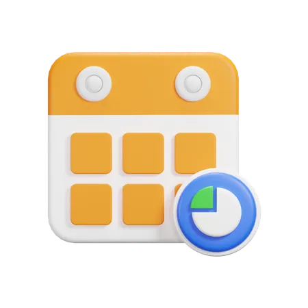 Graph Calendar  3D Icon