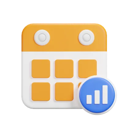 Graph Calendar  3D Icon