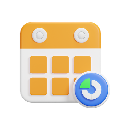 Graph Calendar  3D Icon