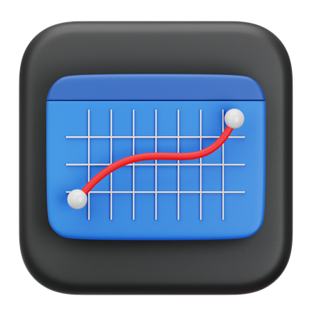 Graph Chart  3D Icon