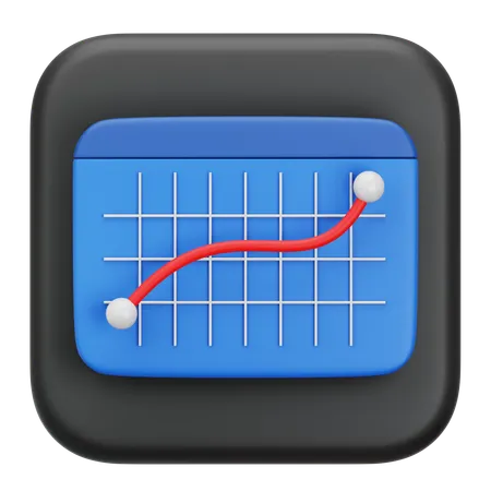 Graph Chart  3D Icon