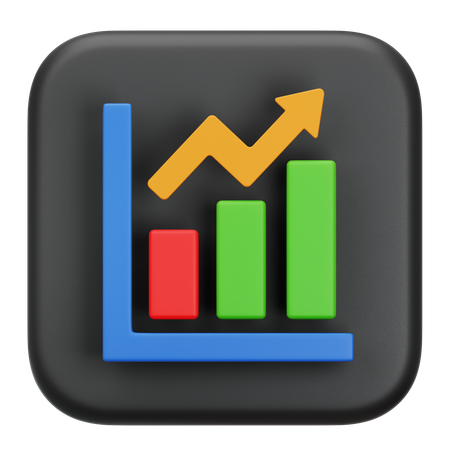 Graph Chart  3D Icon