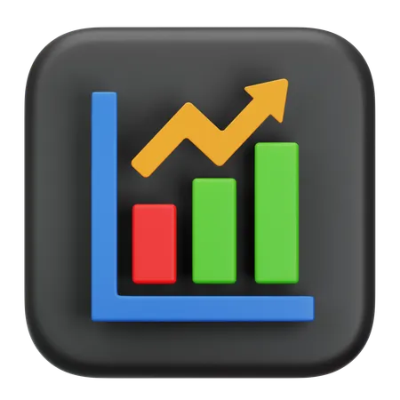 Graph Chart  3D Icon