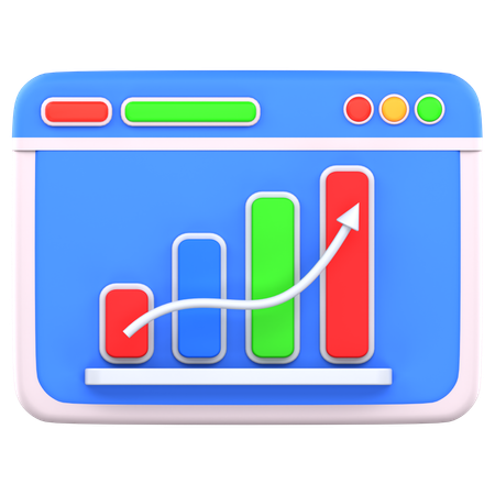 Graph chart  3D Icon