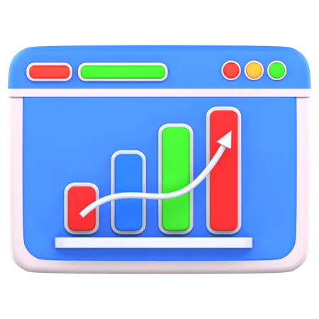 Graph chart  3D Icon