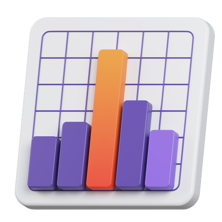 Graph chart  3D Icon