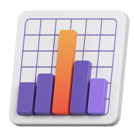 Graph chart  3D Icon