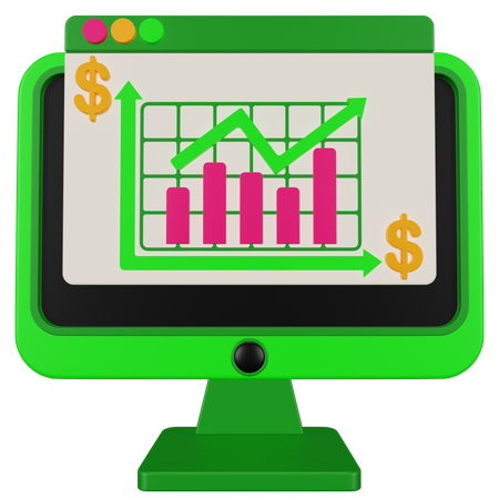 Graph Chart  3D Icon