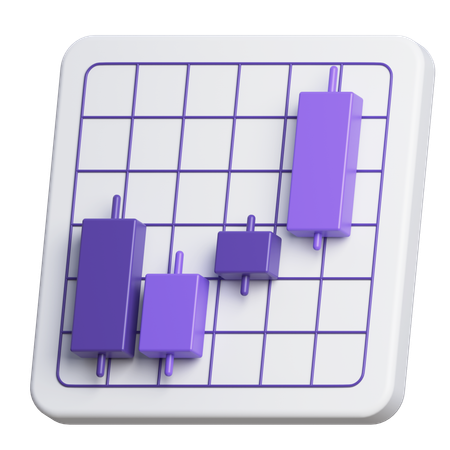 Graph chart market  3D Icon