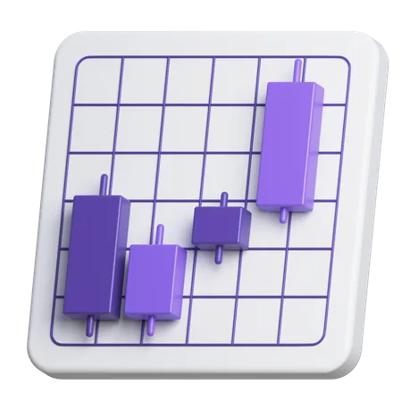 Graph chart market  3D Icon