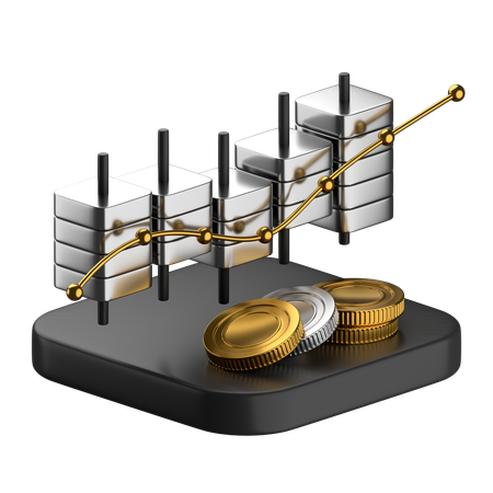グラフコイン  3D Icon