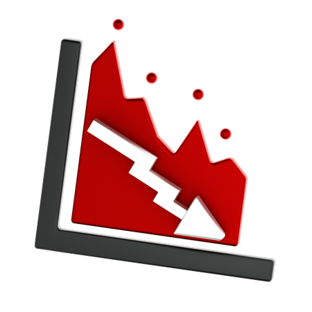 Graph down  3D Icon