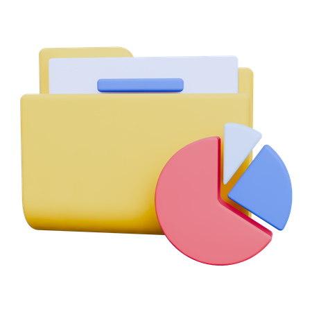 Graph Folder  3D Icon