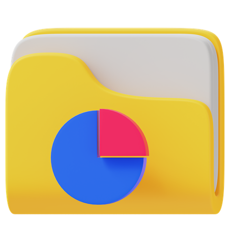 Graph Folder  3D Icon