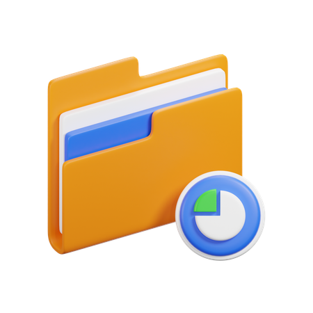 Graph Folder  3D Icon