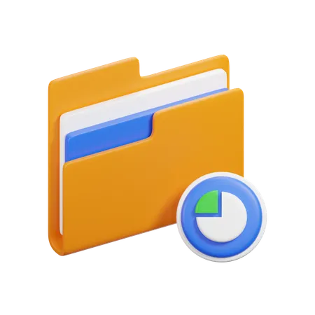 Graph Folder  3D Icon