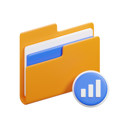 Graph Folder  3D Icon