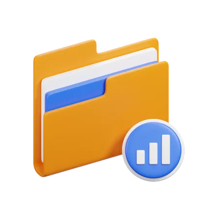 Graph Folder  3D Icon