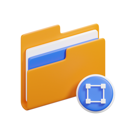 Graph Folder  3D Icon