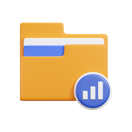 Graph Folder  3D Icon