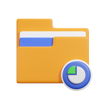 Graph Folder  3D Icon