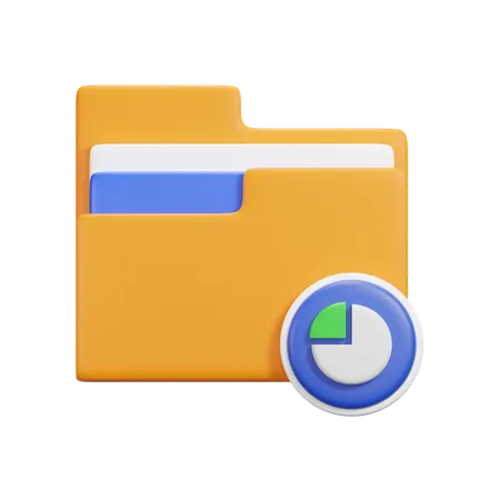 Graph Folder  3D Icon