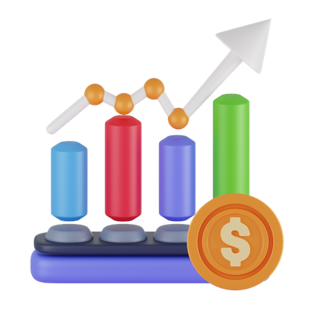 Graph Investing  3D Icon