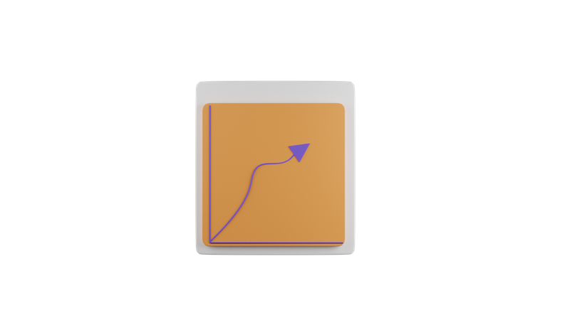 Graph Line  3D Icon