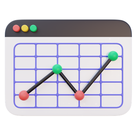 Graph Line Infographics  3D Icon