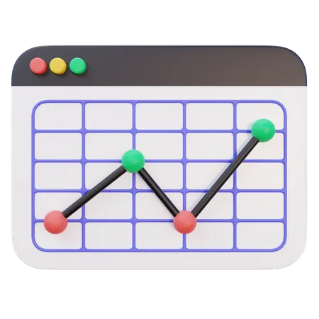 Graph Line Infographics  3D Icon