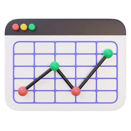 Graph Line Infographics  3D Icon