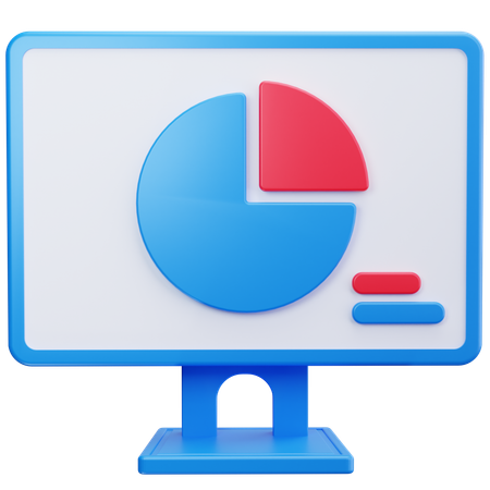 Graph Monitor  3D Icon