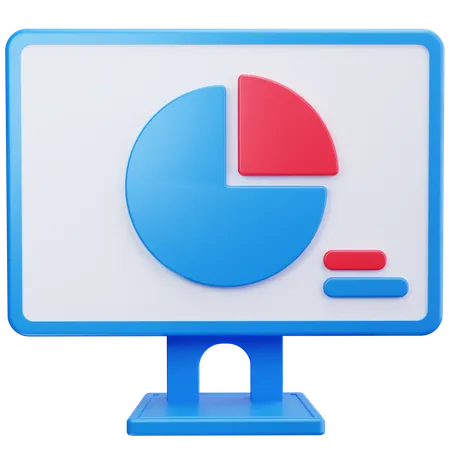 Graph Monitor  3D Icon