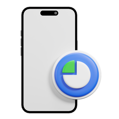 Graph Phone  3D Icon