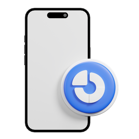 Graph Phone  3D Icon